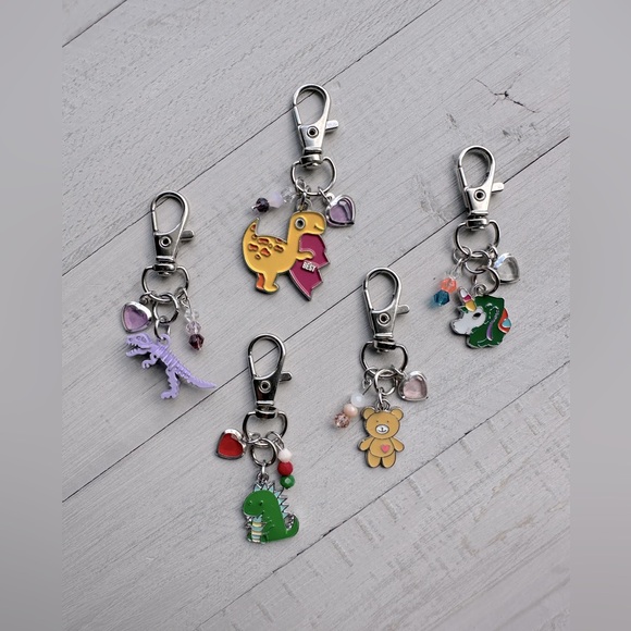 Set of 5 Kid’s Backpack Bag Tag Charm – Handmade, Kids Rewards, Zipper Pulls - Picture 1 of 3